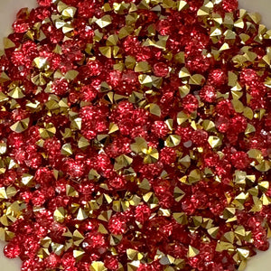 Berry & Gold Metallic Bottom Diamonds