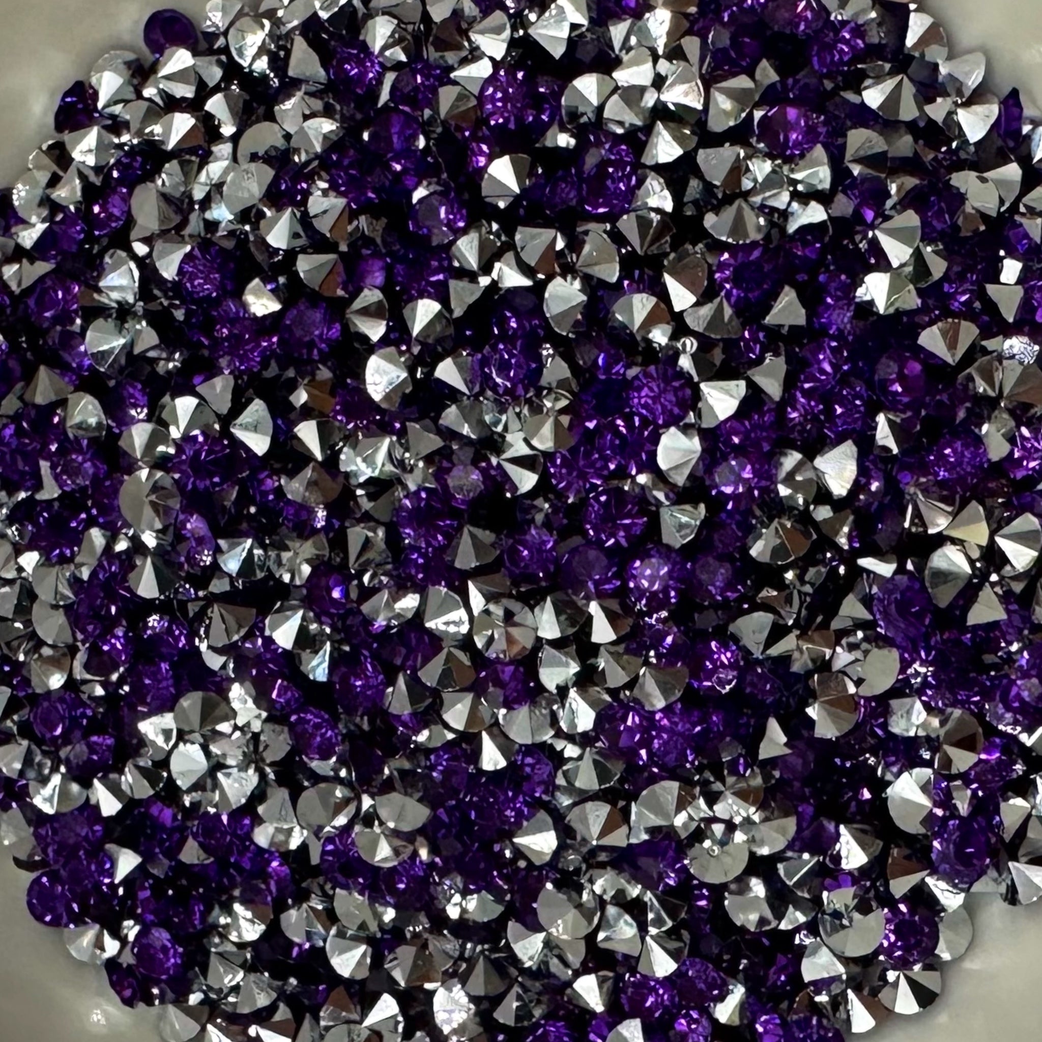 Purple & Silver Metallic Bottom Diamonds