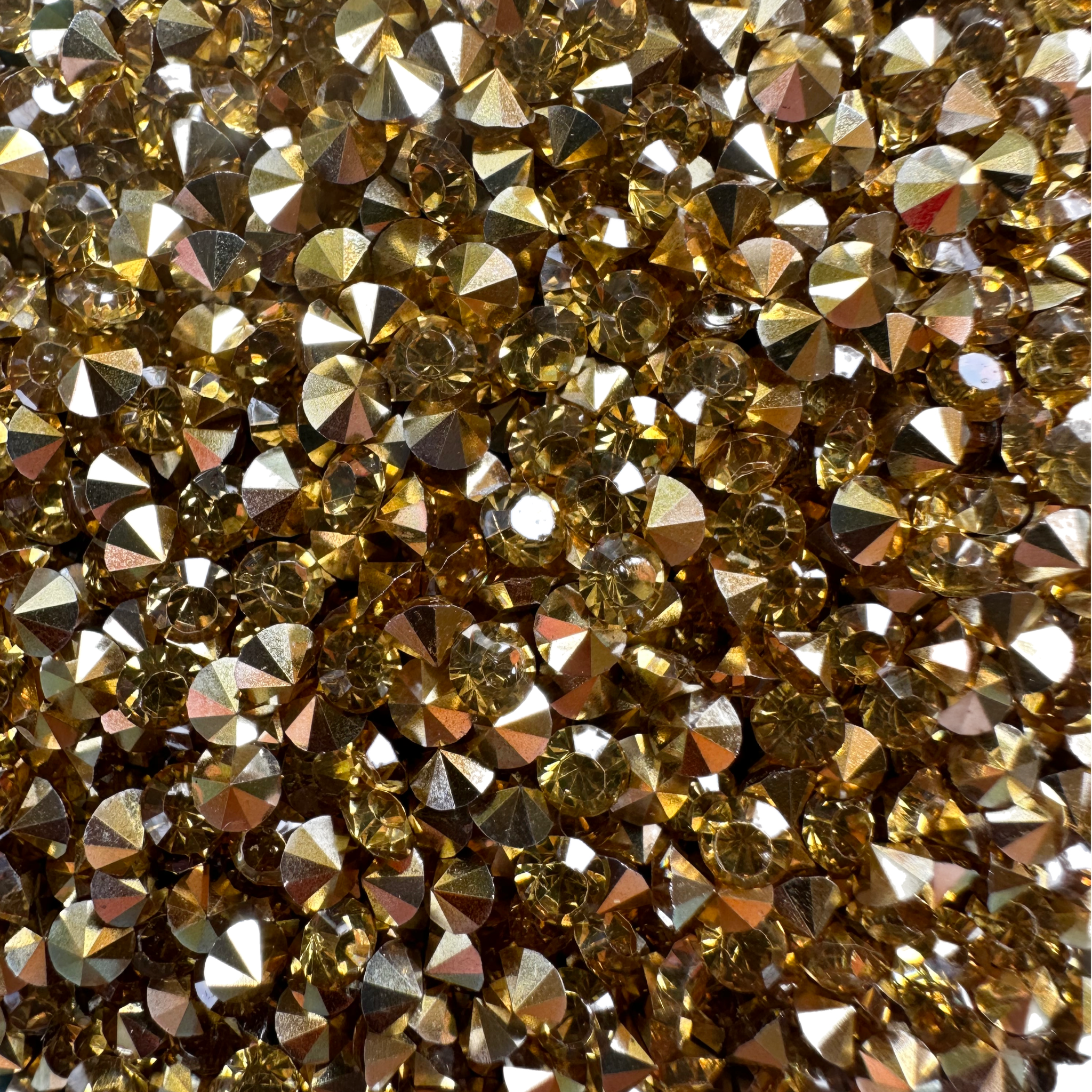 Gold & Gold Metal Metallic Bottom Diamonds