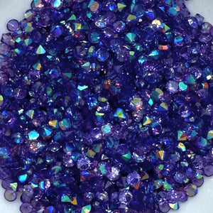 Purple AB Diamond Gems 3mm