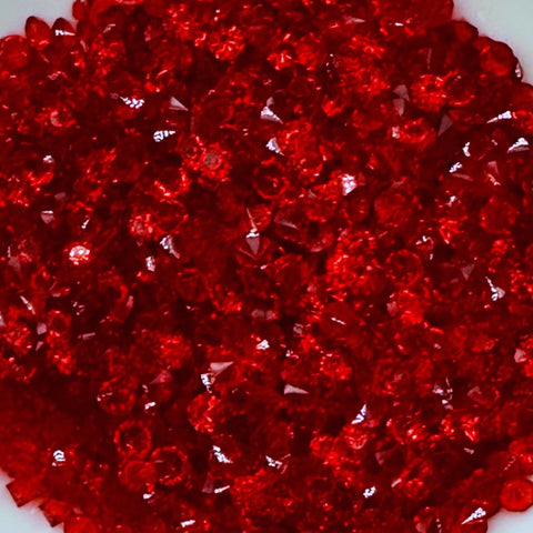 Candy Apple Red Diamond Gems 3mm