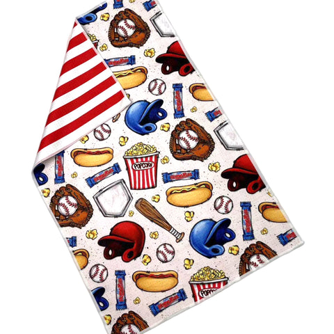 Take Me Out To The Ball Game Reversible Hand Towel