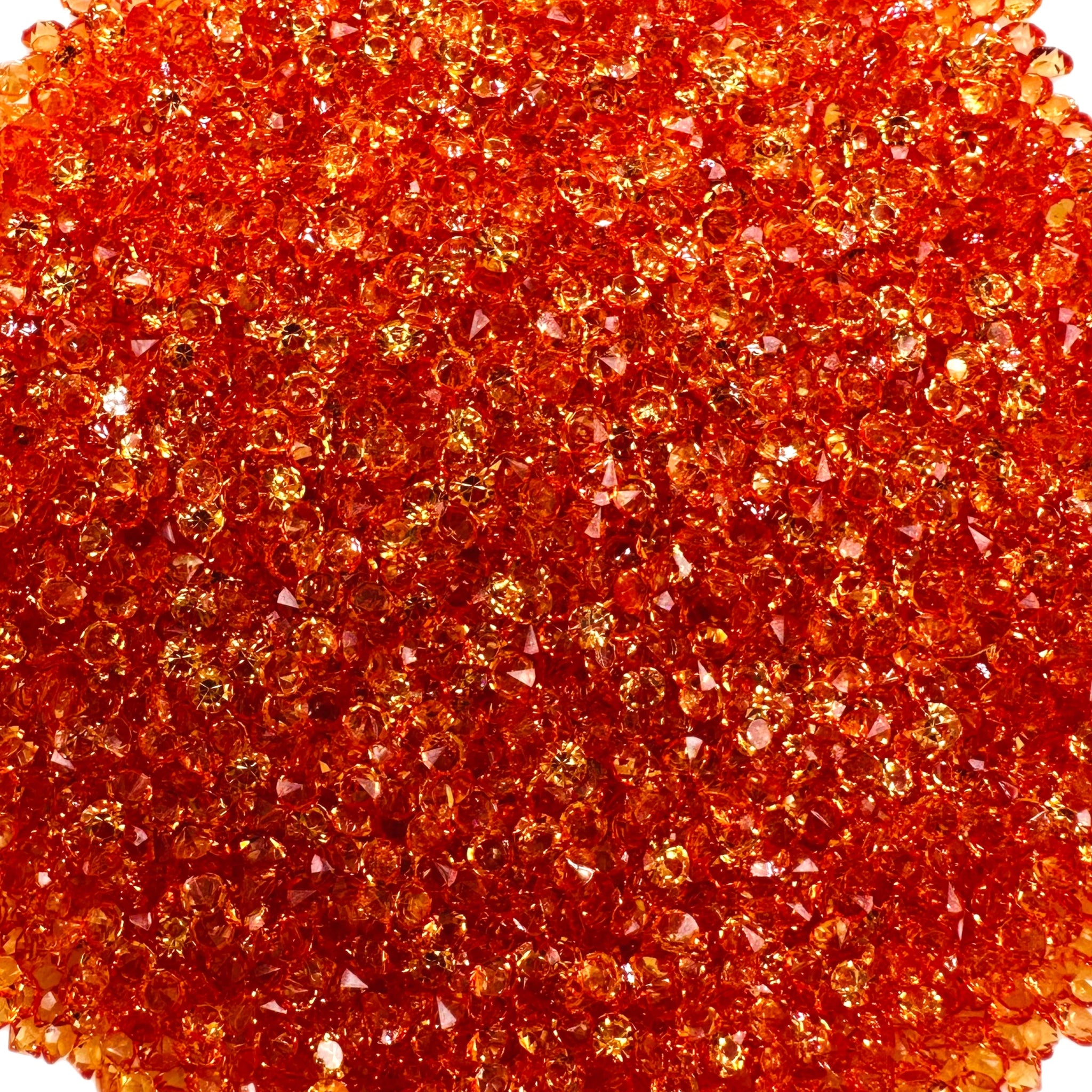 Burnet Orange Diamond Gems 3mm