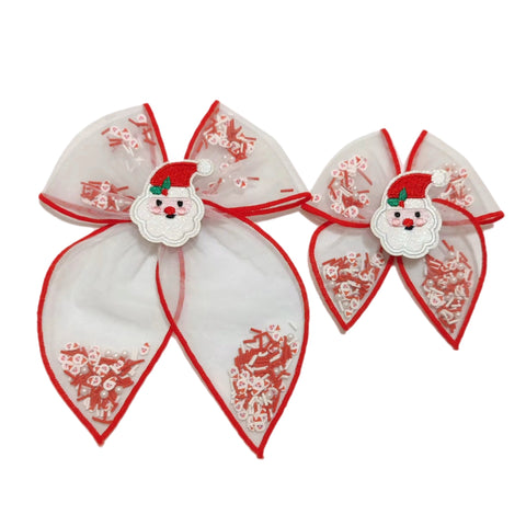 Ho Ho Ho Serged Edge Shaker Bow w/ Center