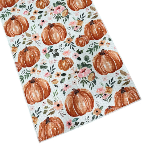 Pumpkin Floral Double-Sided Hand Towel