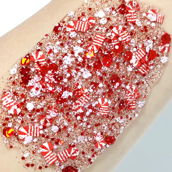 Candy Cane Glitter Hair Gel