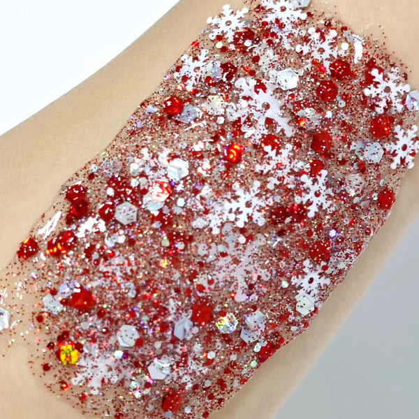 Christmas Snow Flakes Glitter Hair Gel