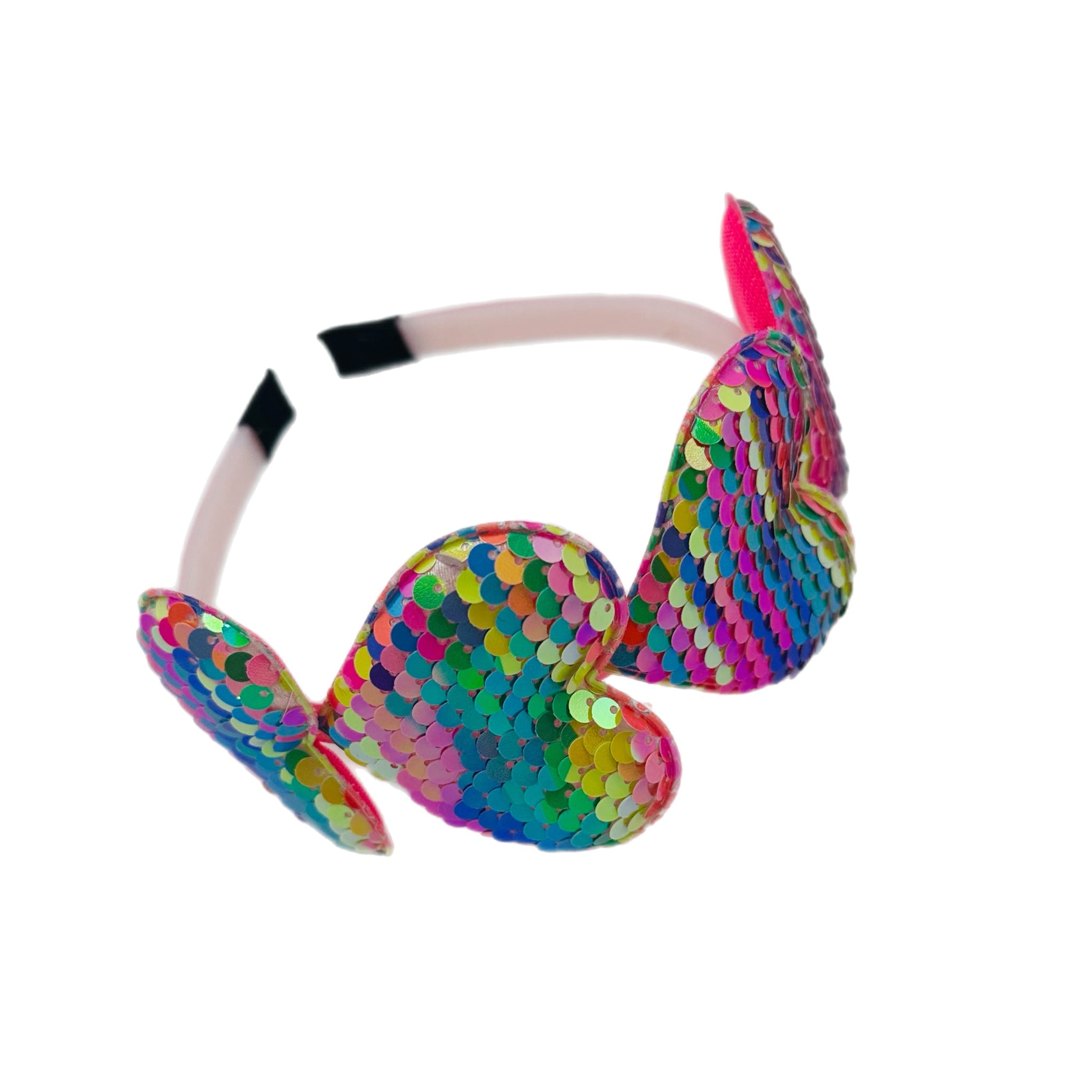 Rainbow Sequin Heart Headband