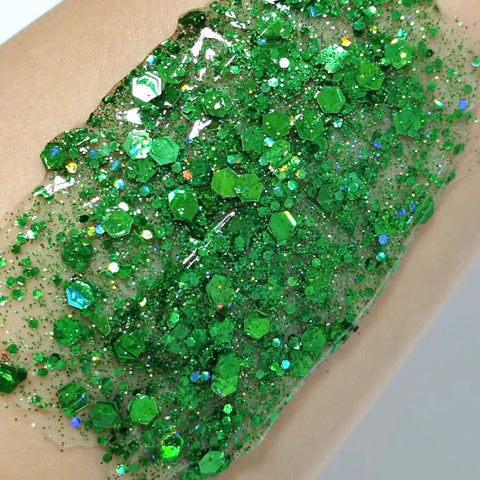 Green Glitter Hair Gel