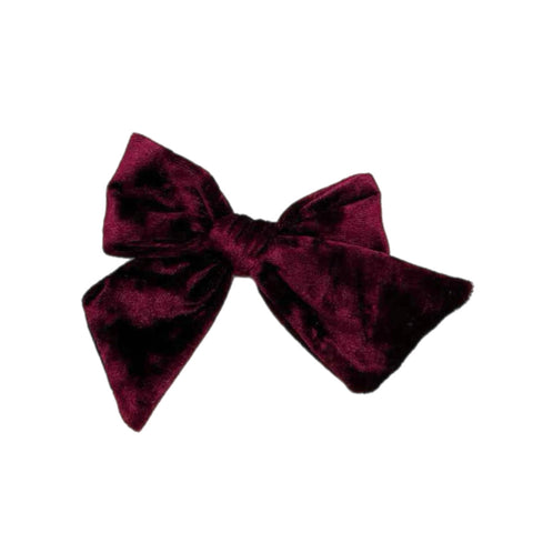 Burgundy 5" Pre-Tied Velvet Bow