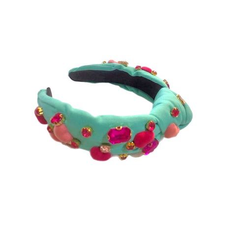 Heart & Gem Turquoise Luxury Knotted Headband