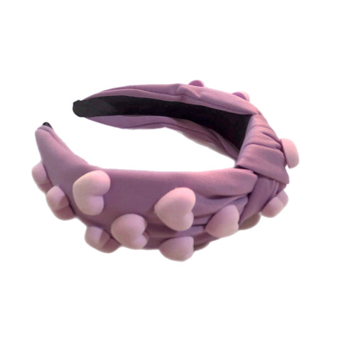 Head Over Hearts Purple Luxury Knotted Headband