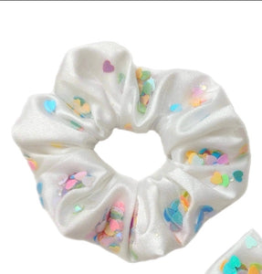 Confetti Heart Sequin Mix Shaker Scrunchies