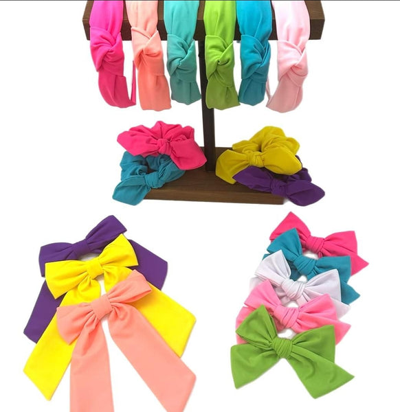 Knotted Bow Swim Scrunchie