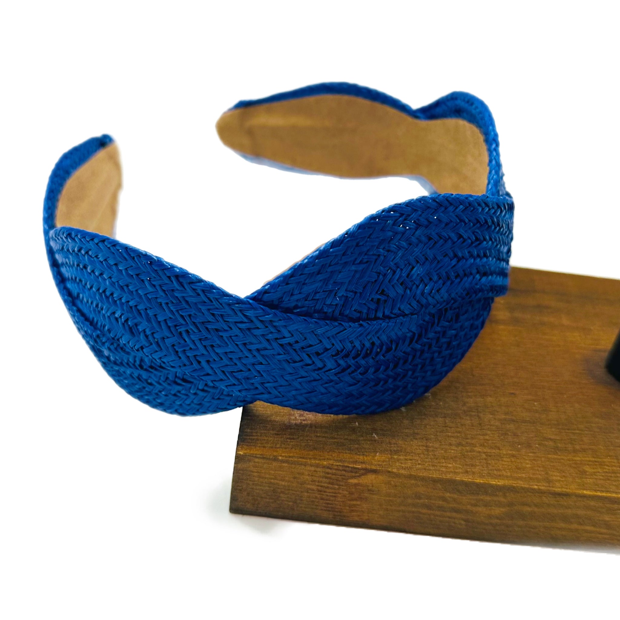 Royal Blue Rattan Criss Cross Headband