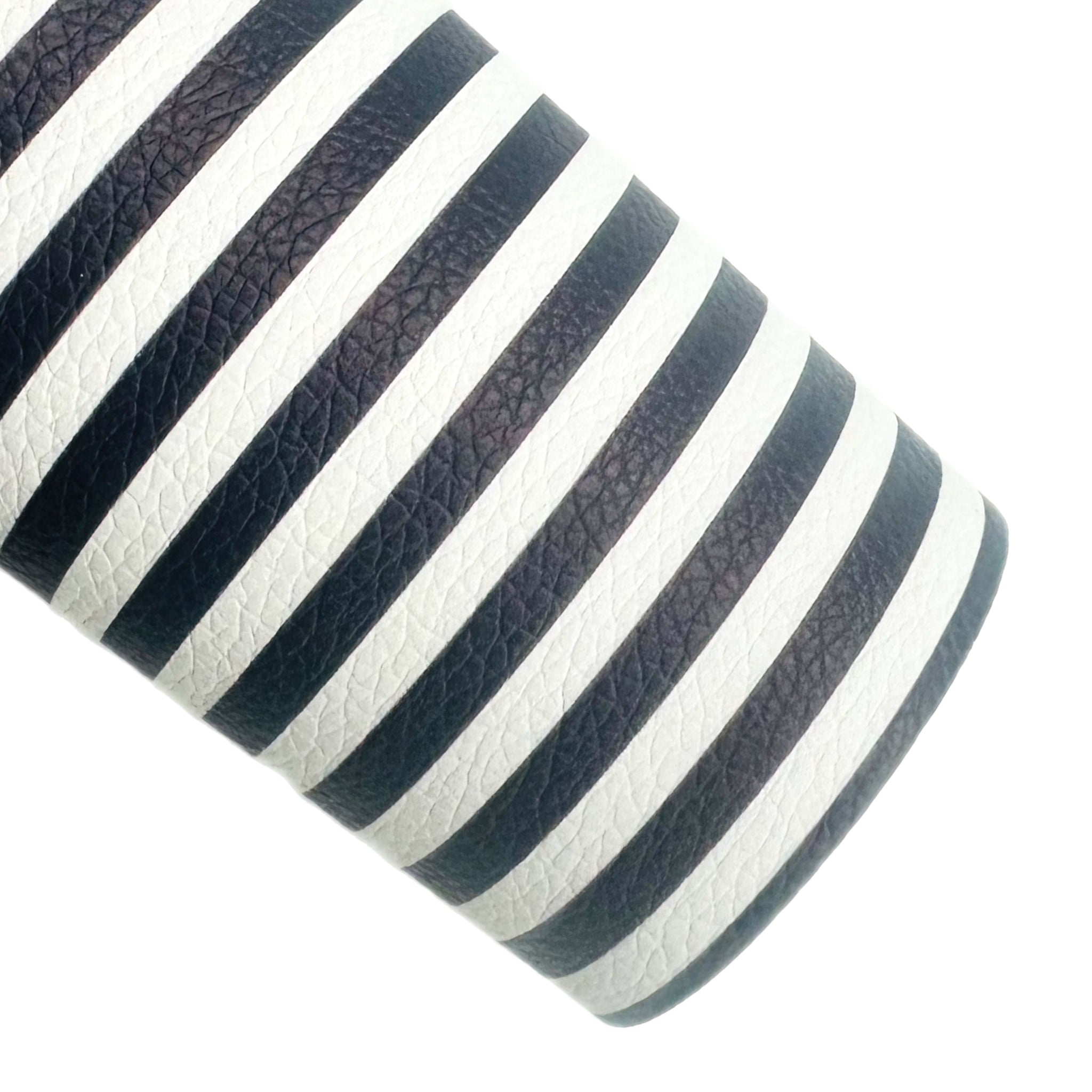 Black & White Stripe Custom Faux Leather
