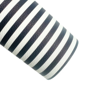Black & White Stripe Custom Faux Leather