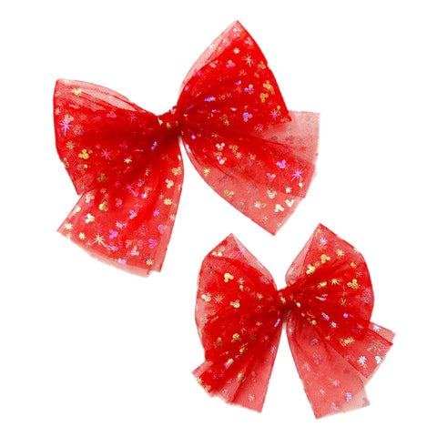 Red Mouse Tulle Bows (2 Sizes)