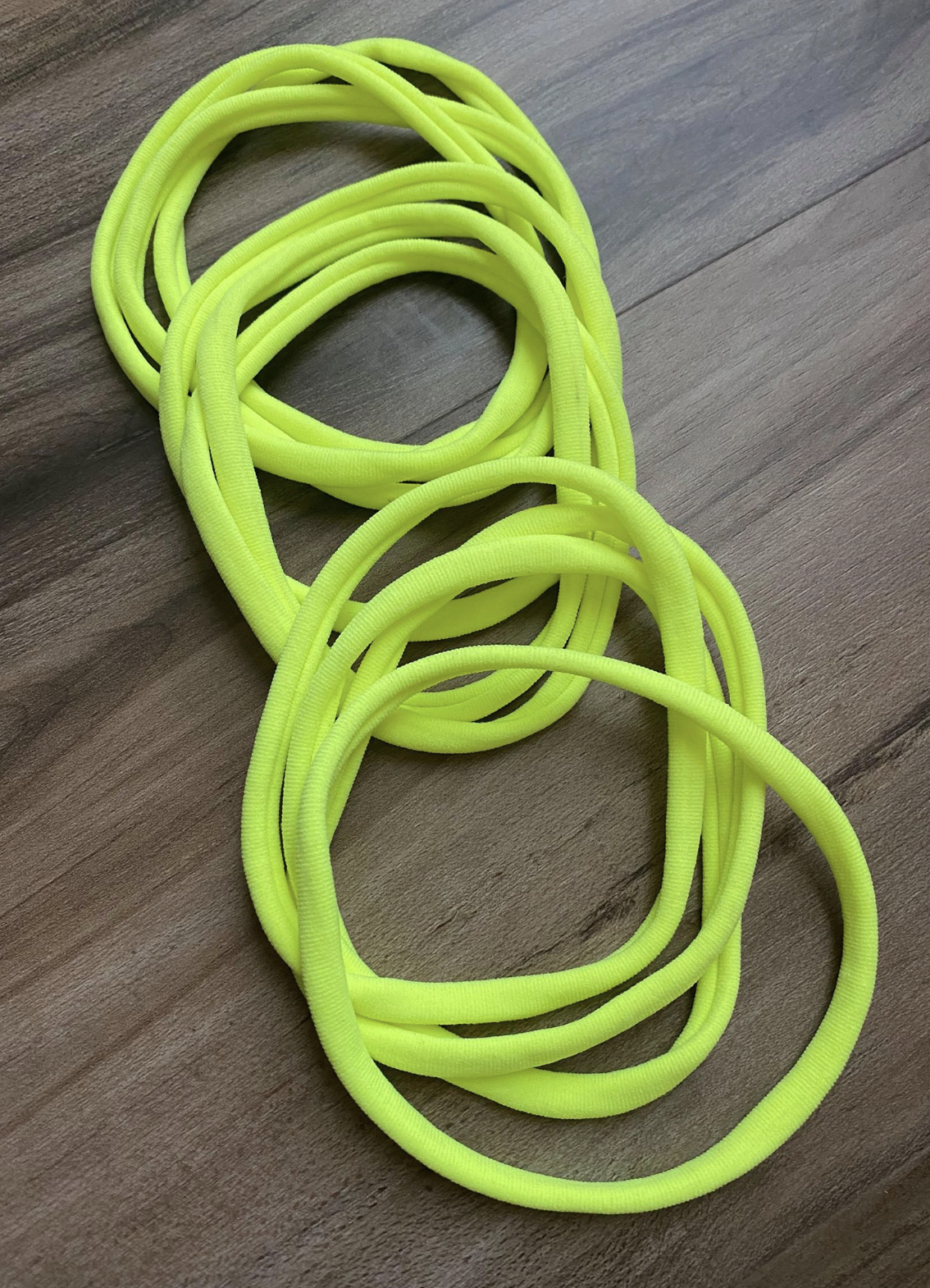 Neon Yellow Nylon Headband