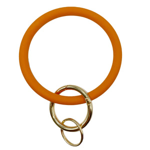 Burnt Orange Smooth Bangle Key Ring (Silicone)