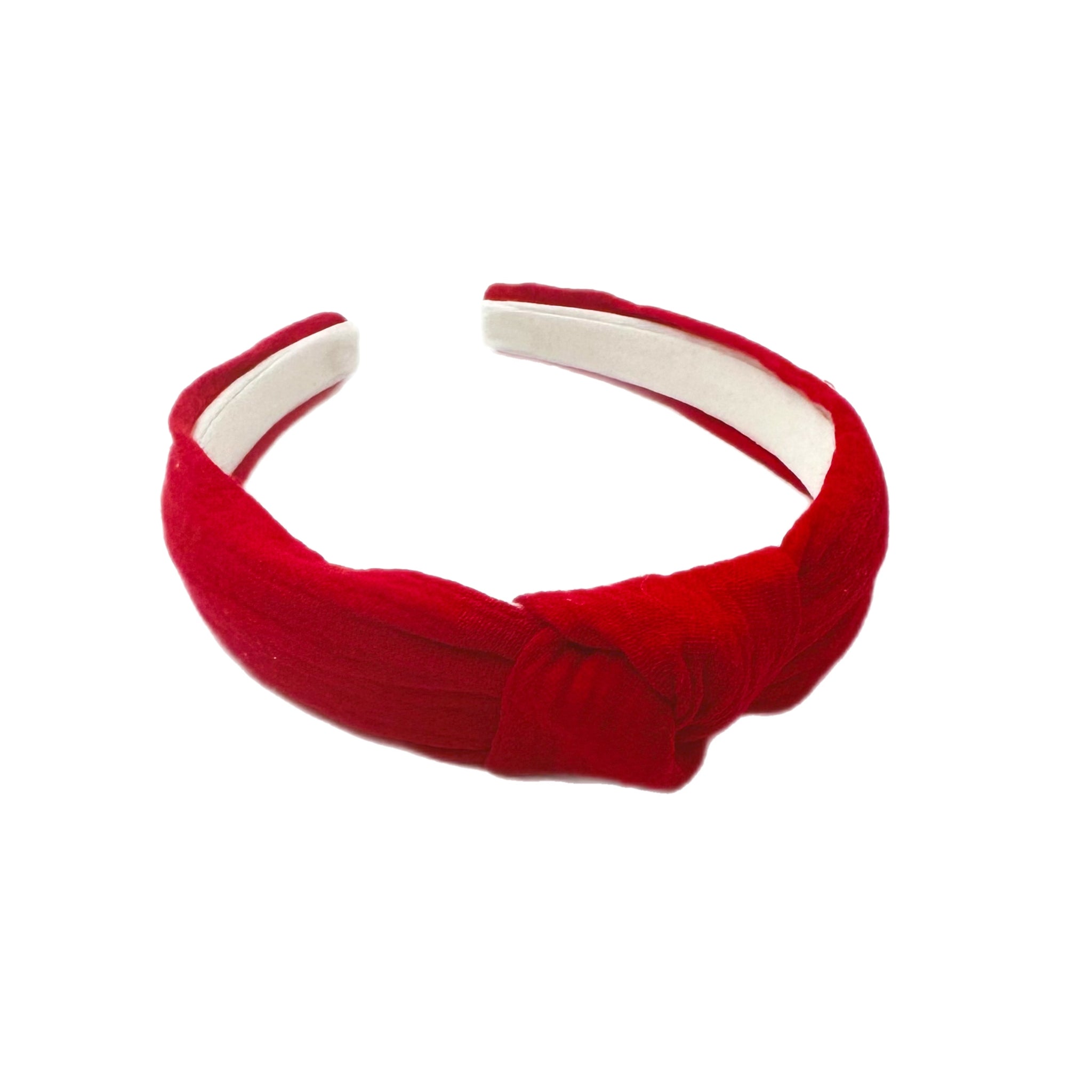 Red Muslin Knotted Headband