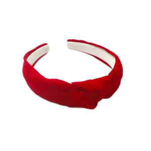Red Muslin Knotted Headband