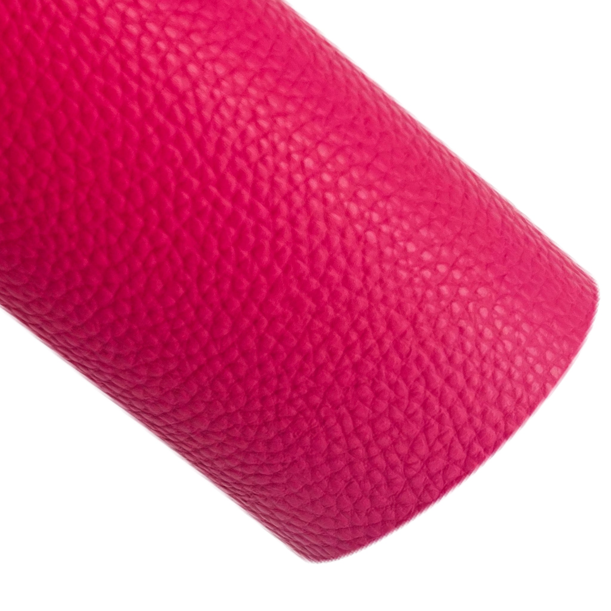 Berry Hot Pink Lychee Faux Leather