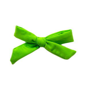 Lime Green 4" Pre-Tied Swim Bow