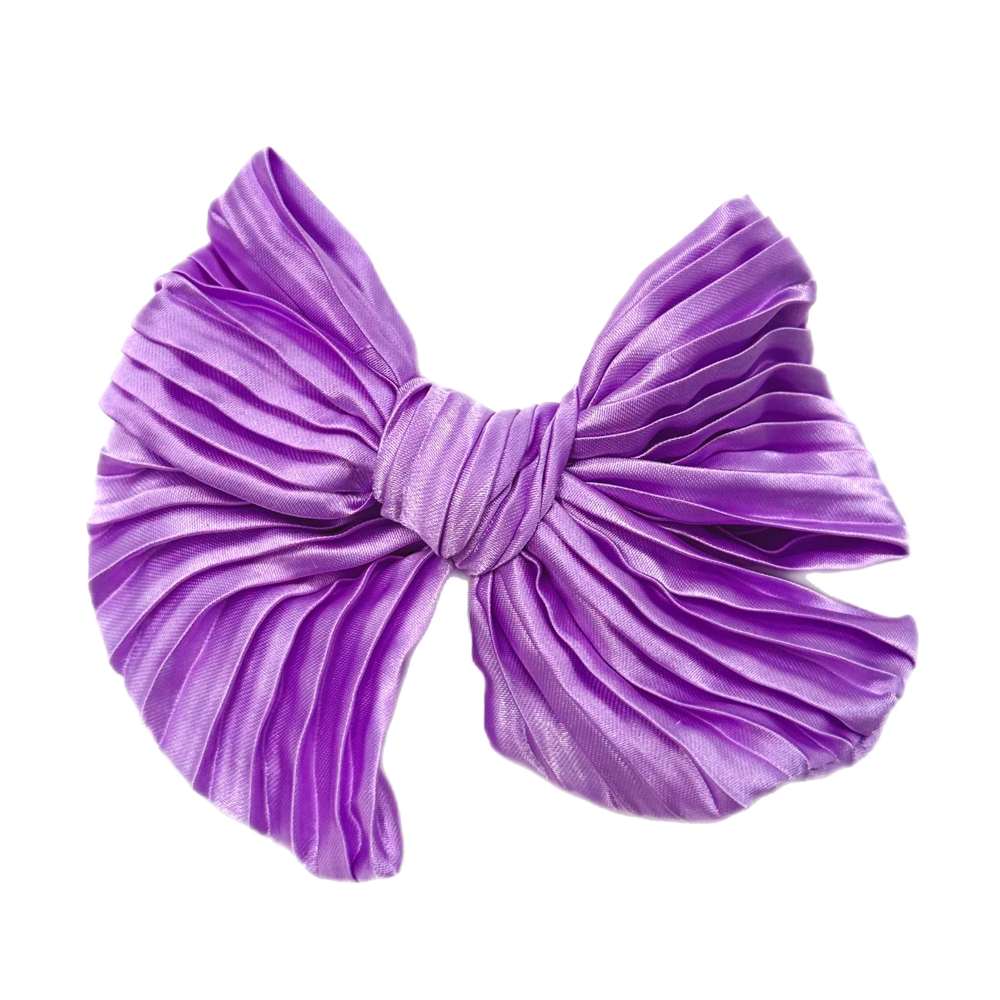 Light Purple Plisse 5" Pre-Tied Fabric Bow