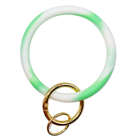 Lime Marble Bangle Key Ring (Silicone)