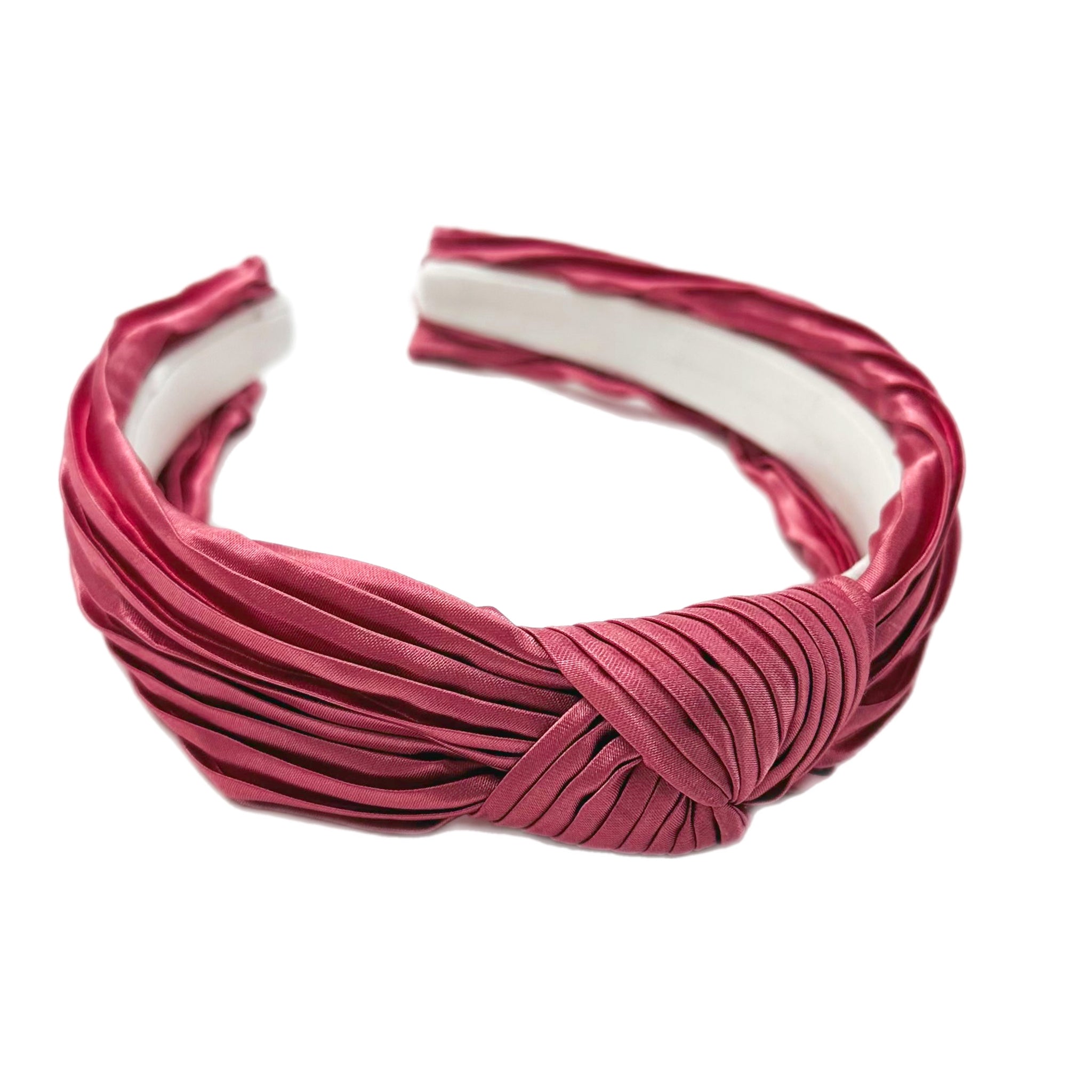 Mauve Plisse Knotted Headband