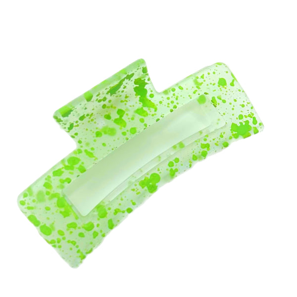 Paint Splatter Rectangle Claw Clips