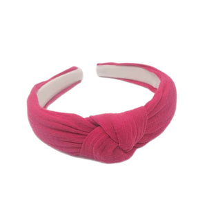 Hot Pink Muslin Knotted Headband