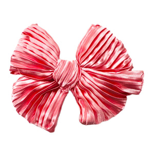 Pink Plisse 5" Pre-Tied Fabric Bow