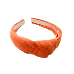 Pale Orange Muslin Knotted Headband