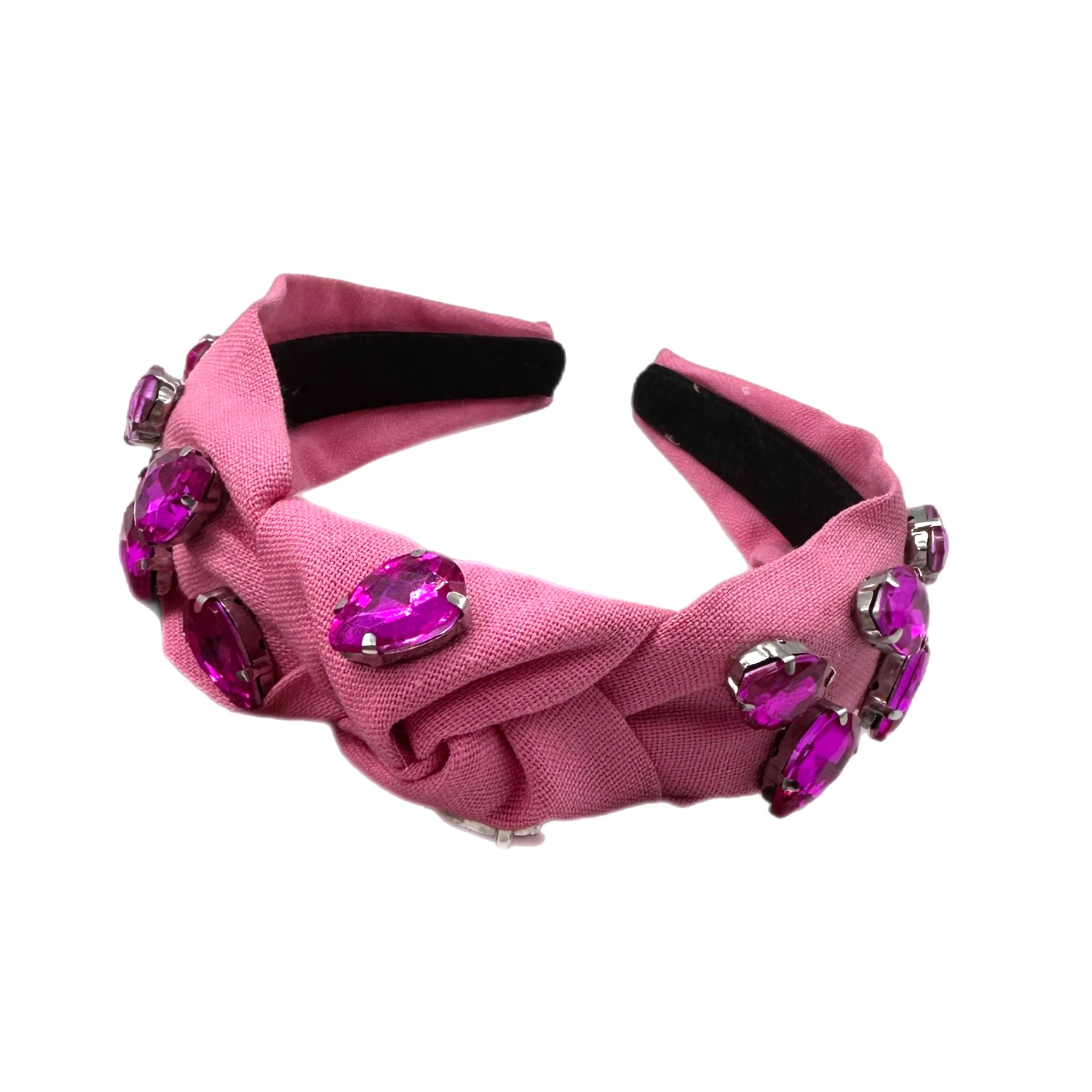 Light Pink Luxury Gem Knotted Headband