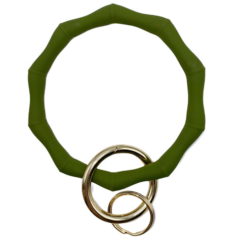 Olive Bamboo Bangle Key Ring (Silicone)