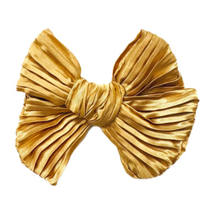 Gold Plisse 5" Pre-Tied Fabric Bow
