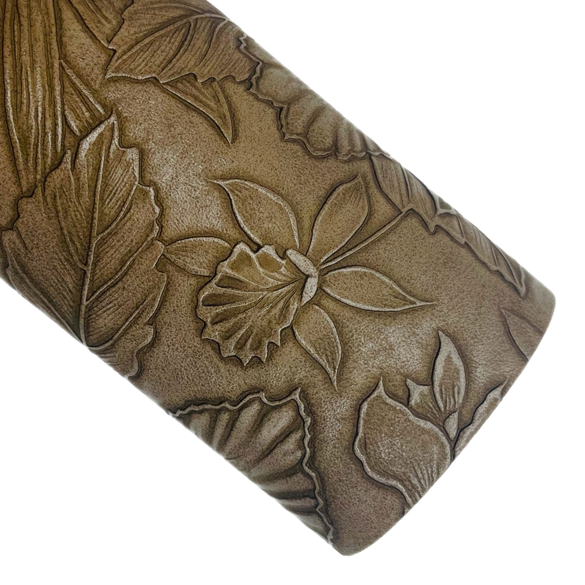 Cedar Floral Embossed Faux Leather