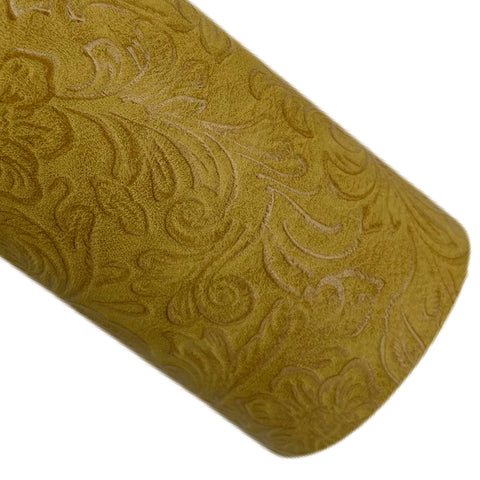 Goldenrod Embossed Faux Leather