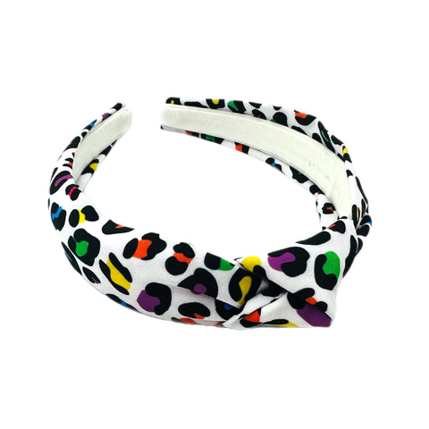 Colorful Leopard Knotted Headband