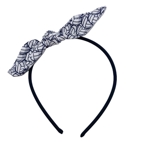 Volley Girl Hand Tied Knotted Bow Headband