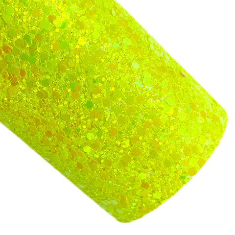 Neon Yellow Chunky Glitter