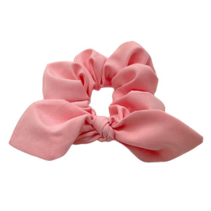 Light Pink  Hand Tied Knotted Bow Scrunchie
