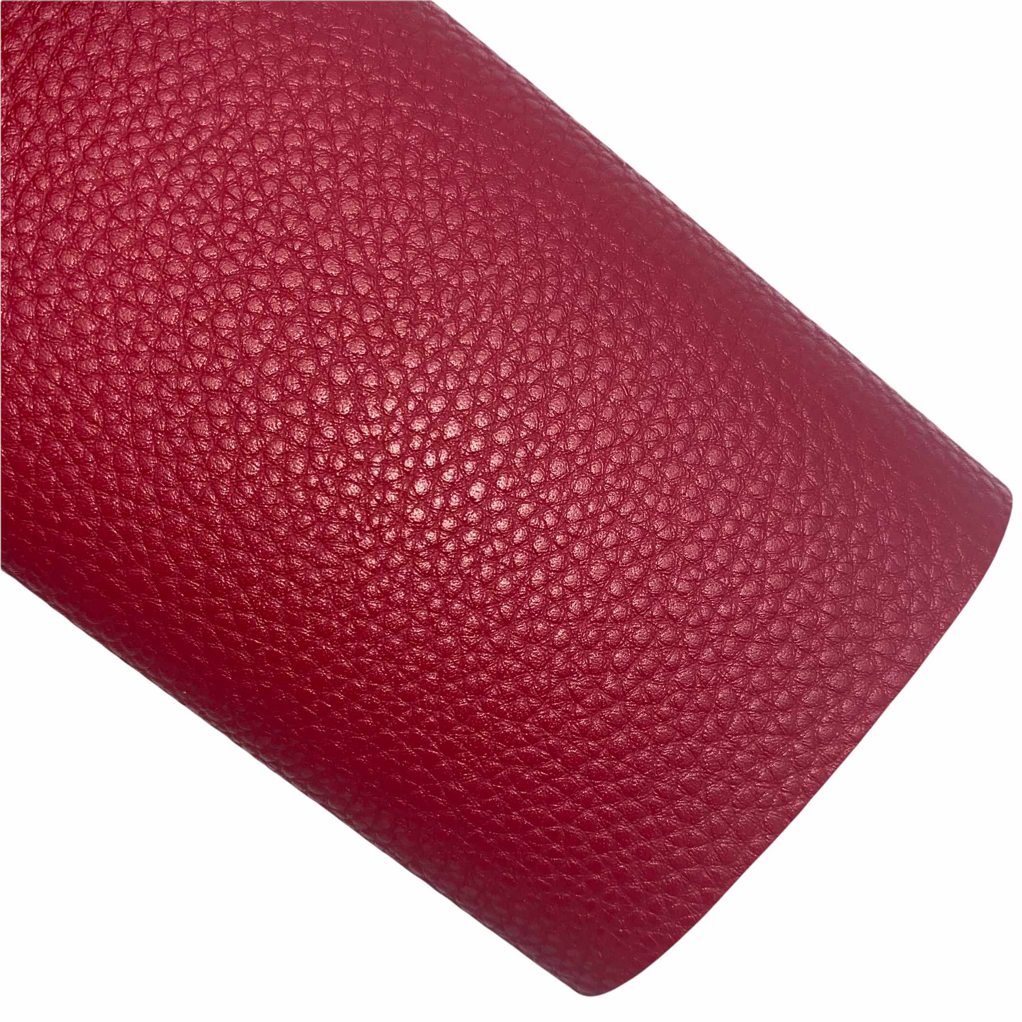 Cranberry Red  Lychee Faux Leather