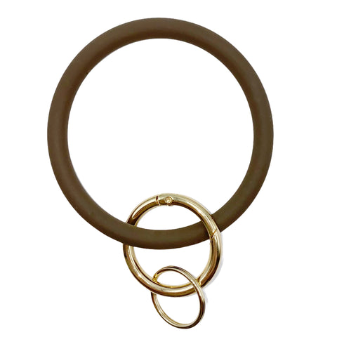 Brown Smooth Bangle Key Ring (Silicone)