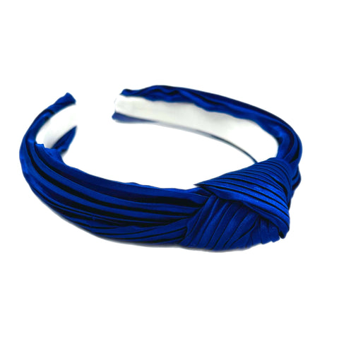 Royal Blue Plisse Knotted Headband