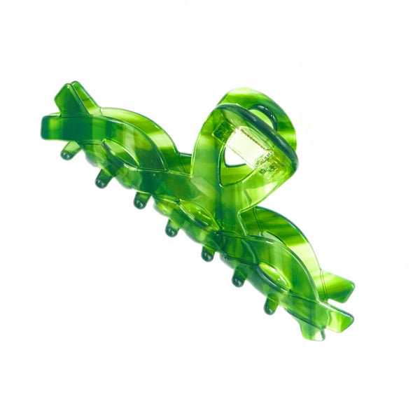 Green Plaid  Claw Clips