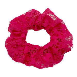 Pink Lace Scrunchie