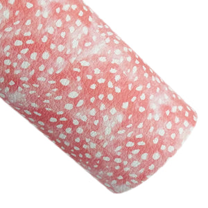 (Cate & Rainn) Pink Freckled Fawn Custom Print on Premium Faux Leather